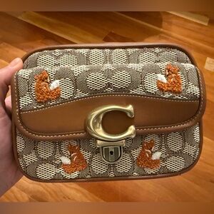 Coach Studio Camera Bag 18 with Embroidered Foxes